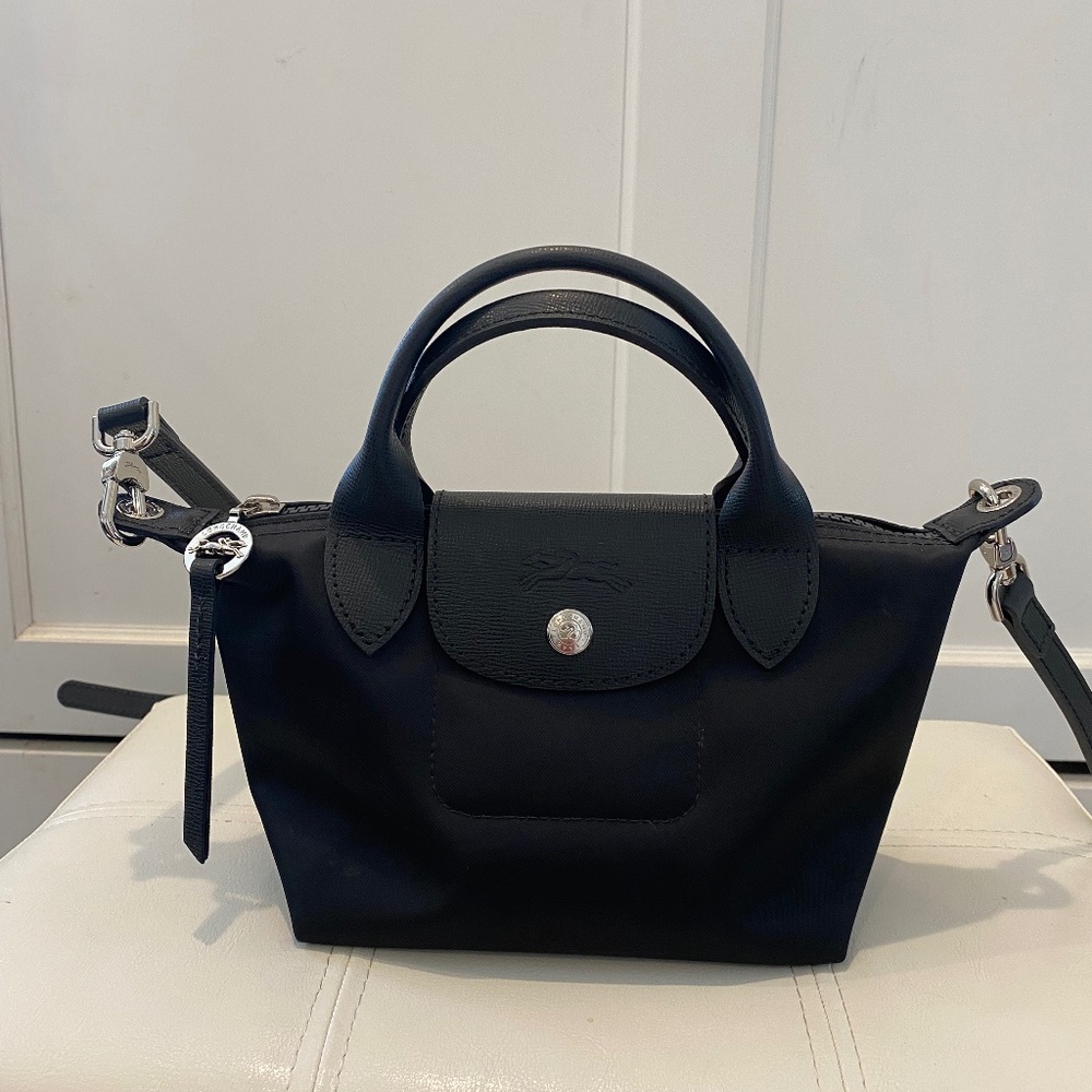 Longchamp Extra Small Le Pliage Crossbody Bag - Black